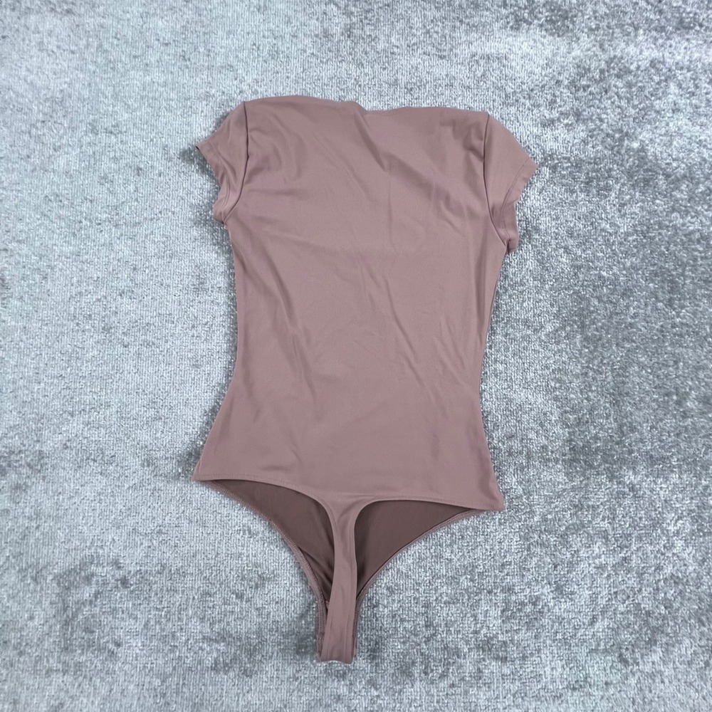 Intimately Free People Square Neck Short Sleeve Bodysuit Mauve XS OB1003666 - Picture 3 of 11